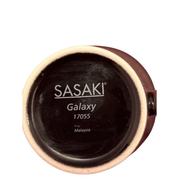 Set Of 6 Sasaki Galaxy 17055 Black Coffee Mugs Made In Malaysia - Picture 2 of 3